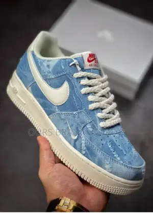 Photo - Nik Air Force DENIM High Master Quality Luxury Sneakers Shoe