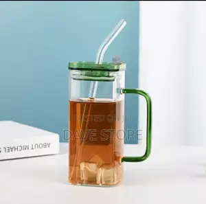 Glass Mug With Straw