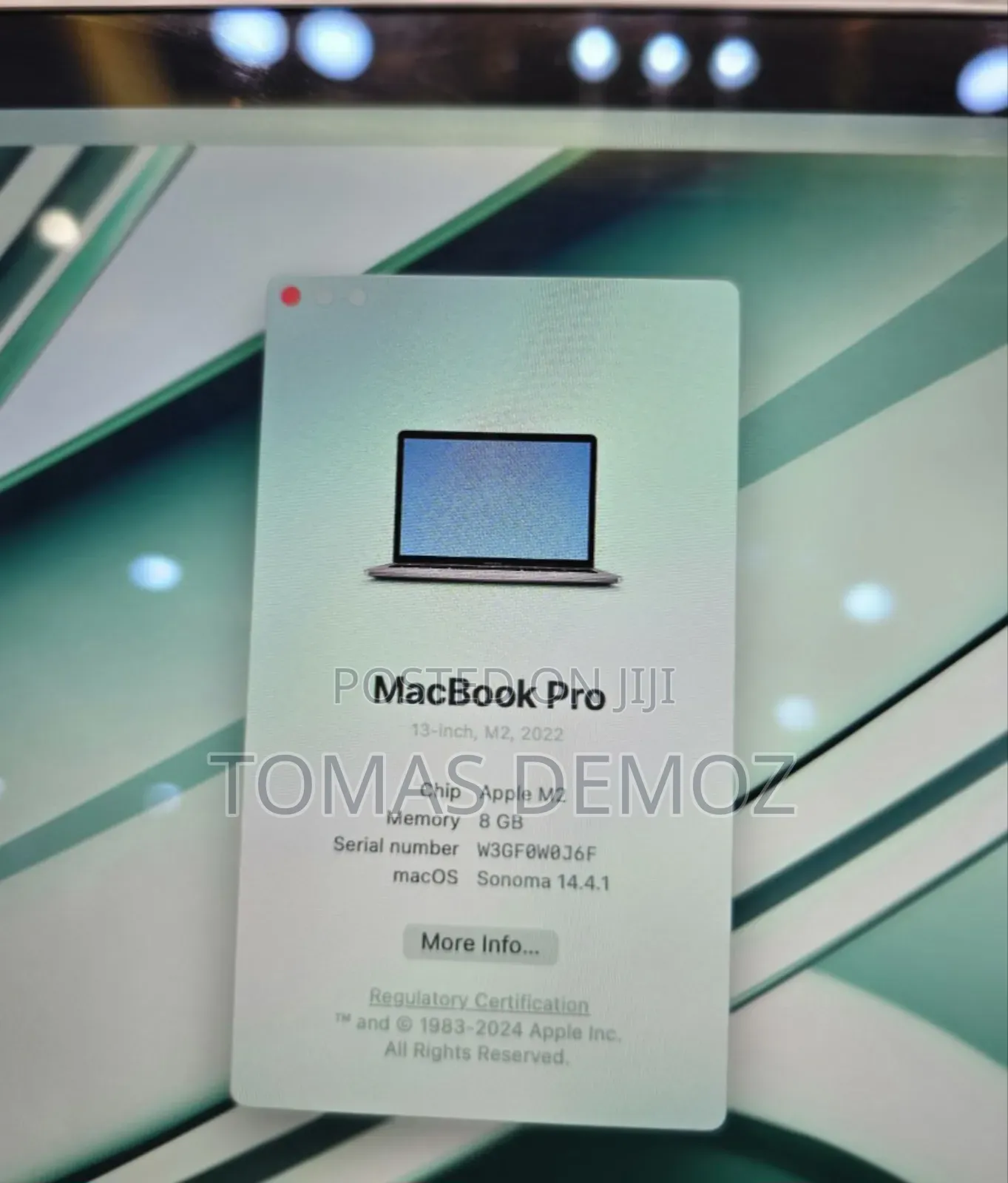 New Laptop Apple MacBook Pro 2022 M2 8GB Apple M2 SSD 256GB
