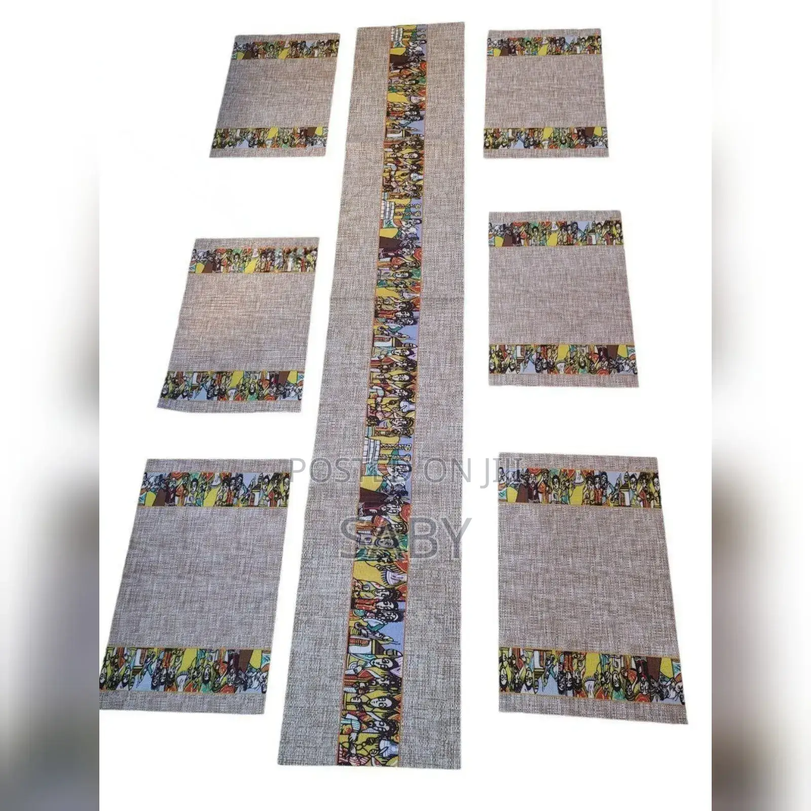 7pieces Tablemats With Table Runner