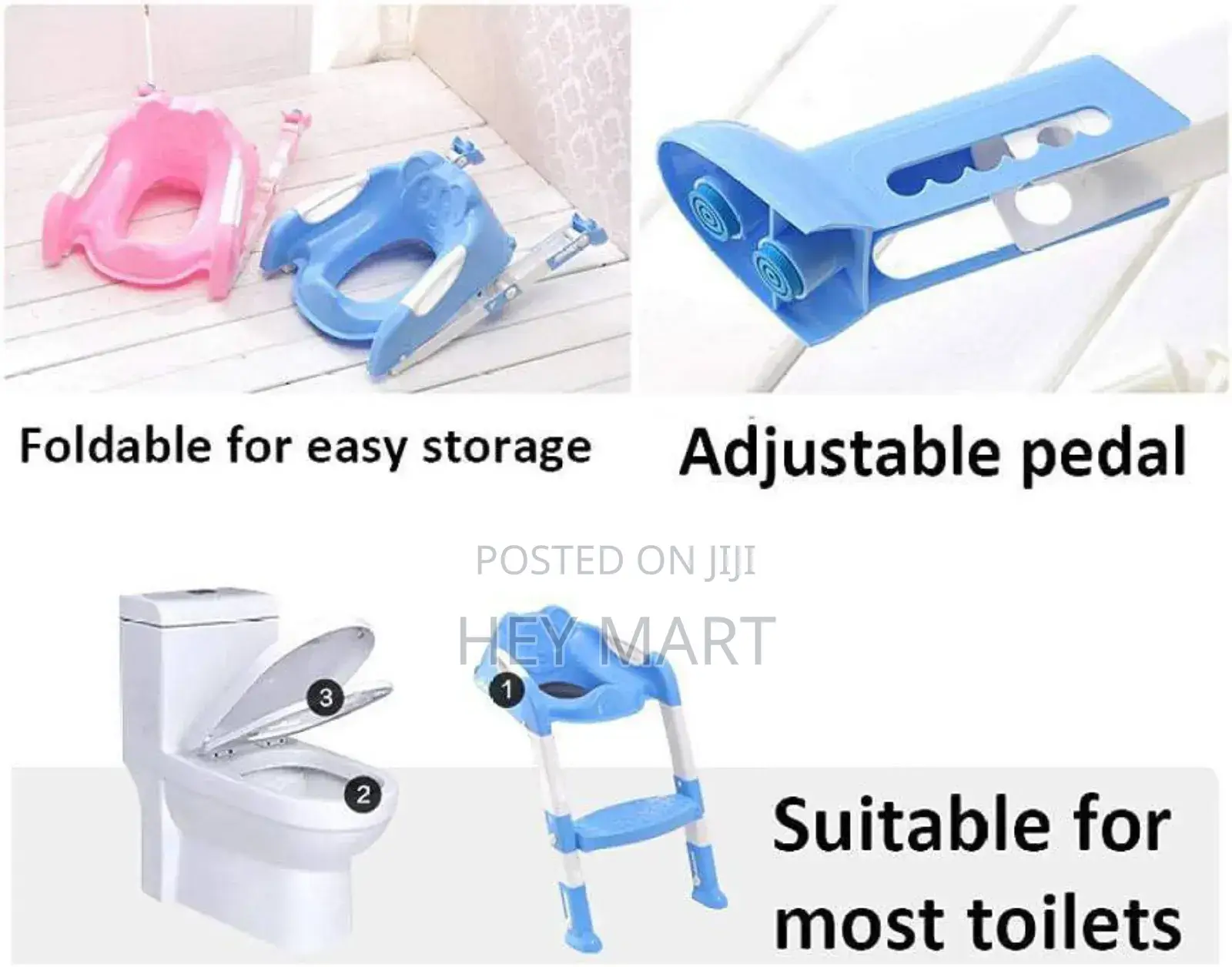 ባለ መን ሰላል የልጆች ሲንክ ቶይሌት መለማመጃ Toilet Seat With Step Ladder