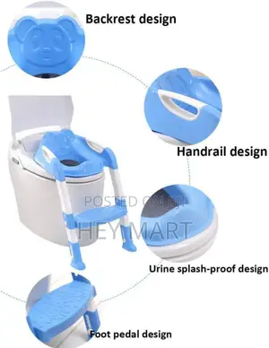 ባለ መን ሰላል የልጆች ሲንክ ቶይሌት መለማመጃ Toilet Seat With Step Ladder