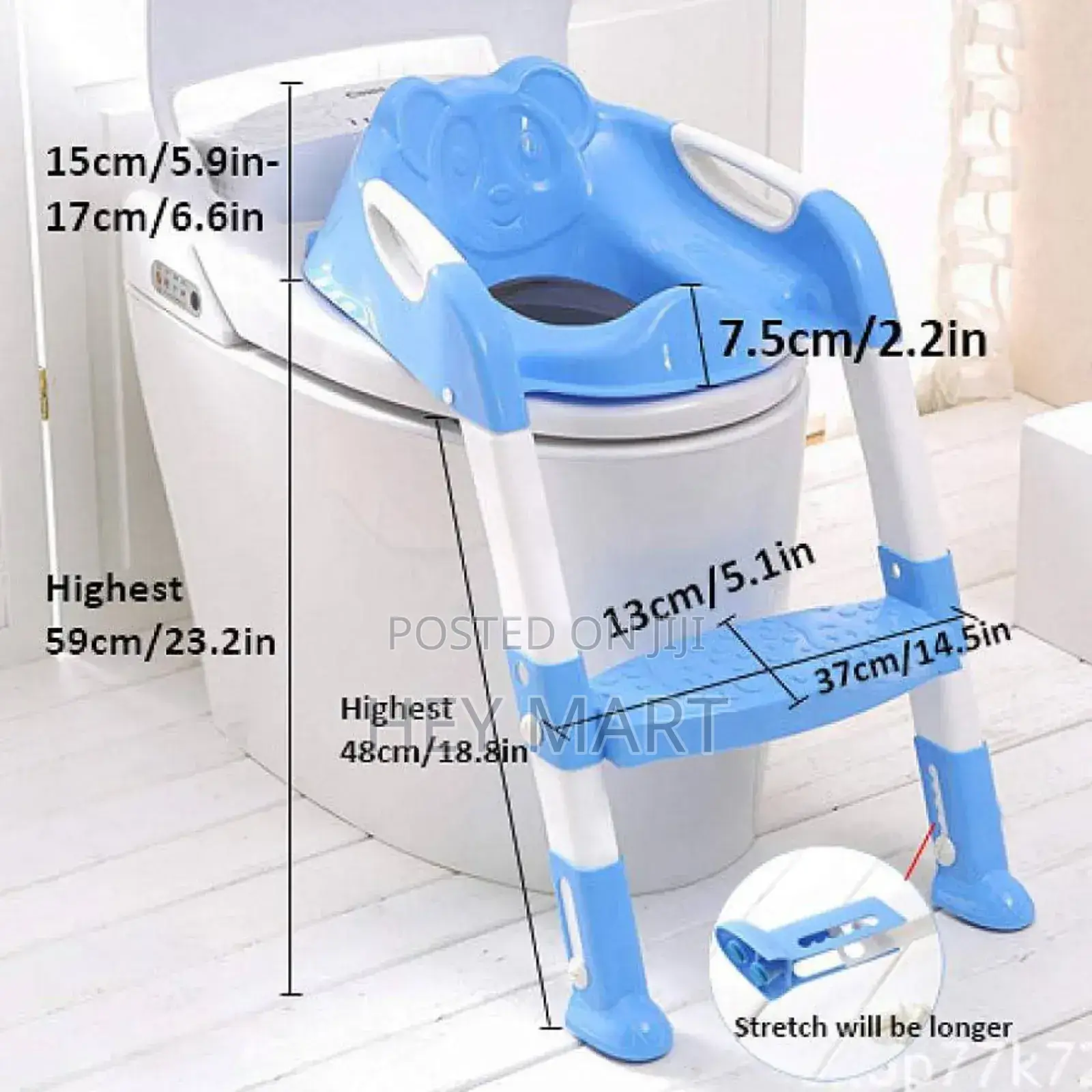 ባለ መን ሰላል የልጆች ሲንክ ቶይሌት መለማመጃ Toilet Seat With Step Ladder