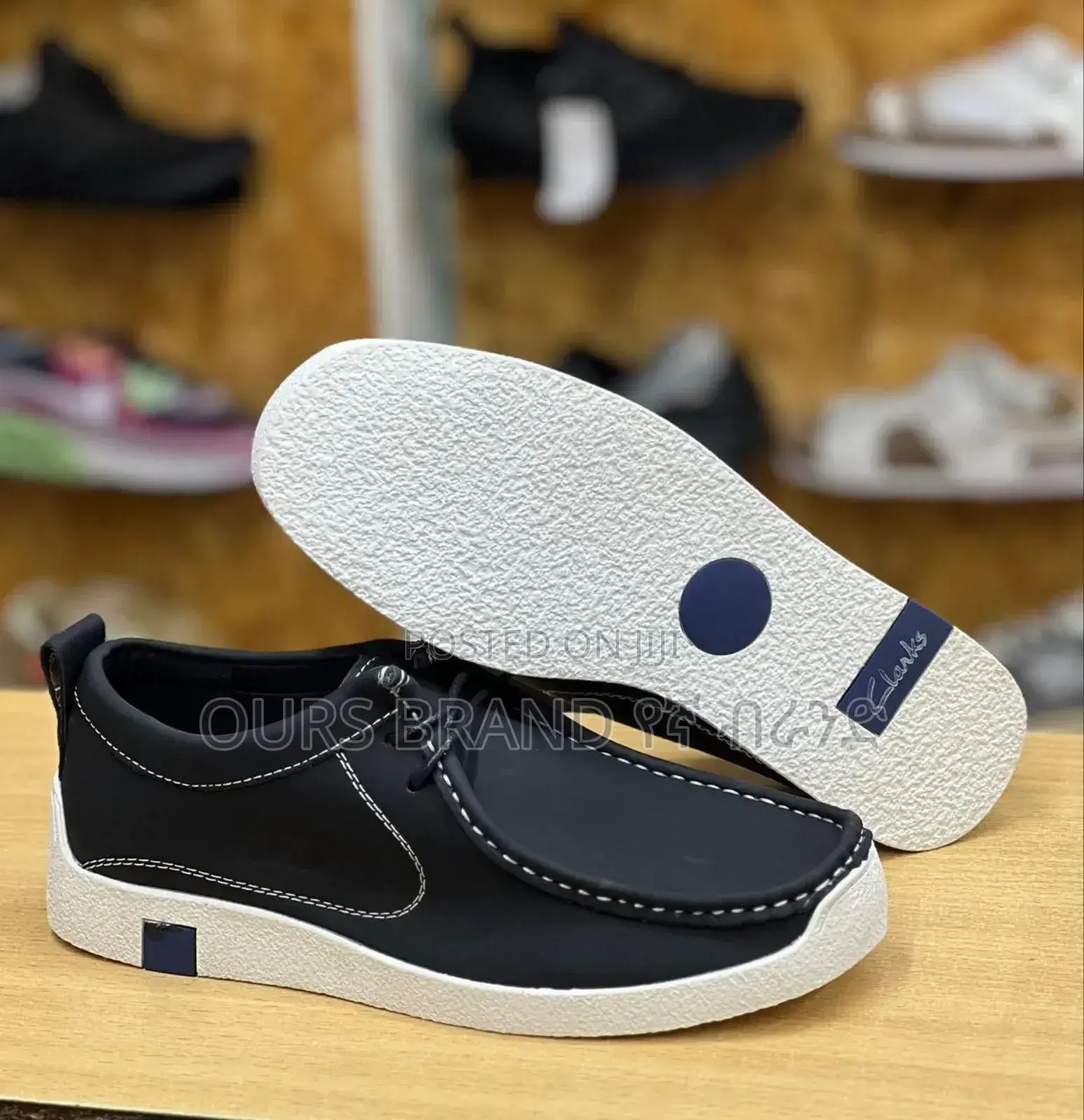 Clarks Pure Leather High Master Quality Sneakers Shoes