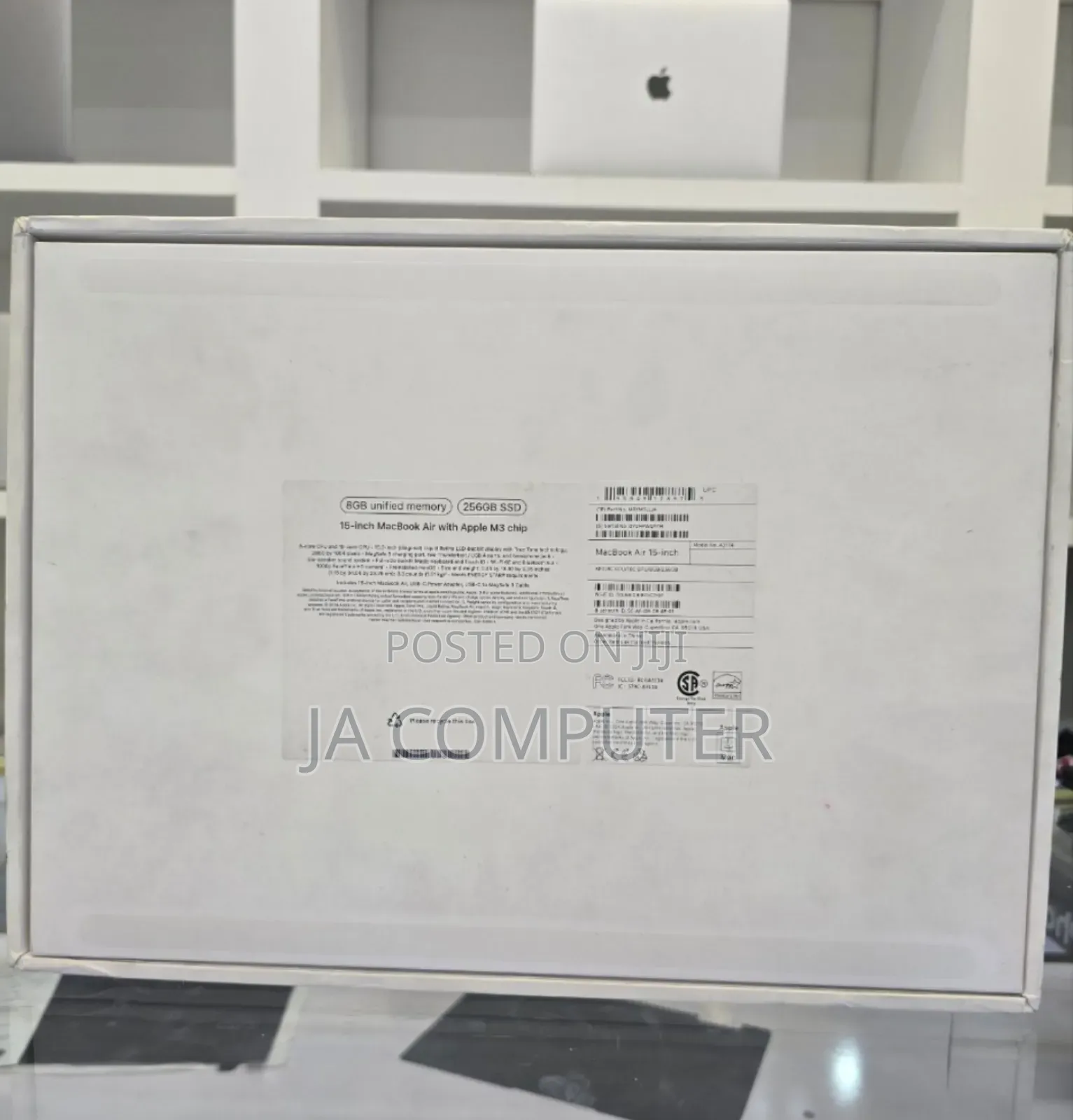 New Laptop Apple MacBook Air 2024 M3 15-Inch 8GB Apple M3 SSD 256GB