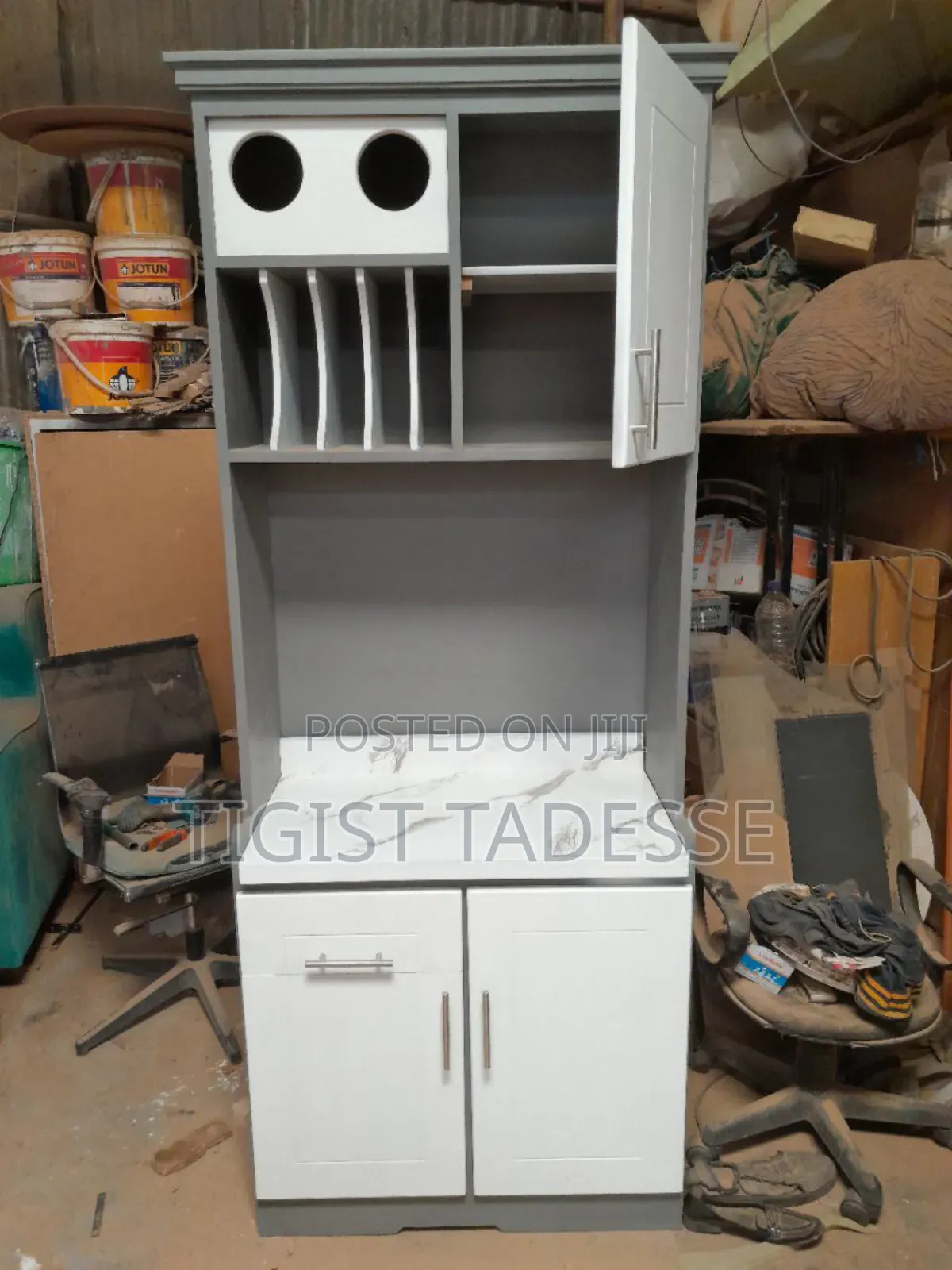 Kitchen Cabinet 80cm MDF ፅድት ያለ