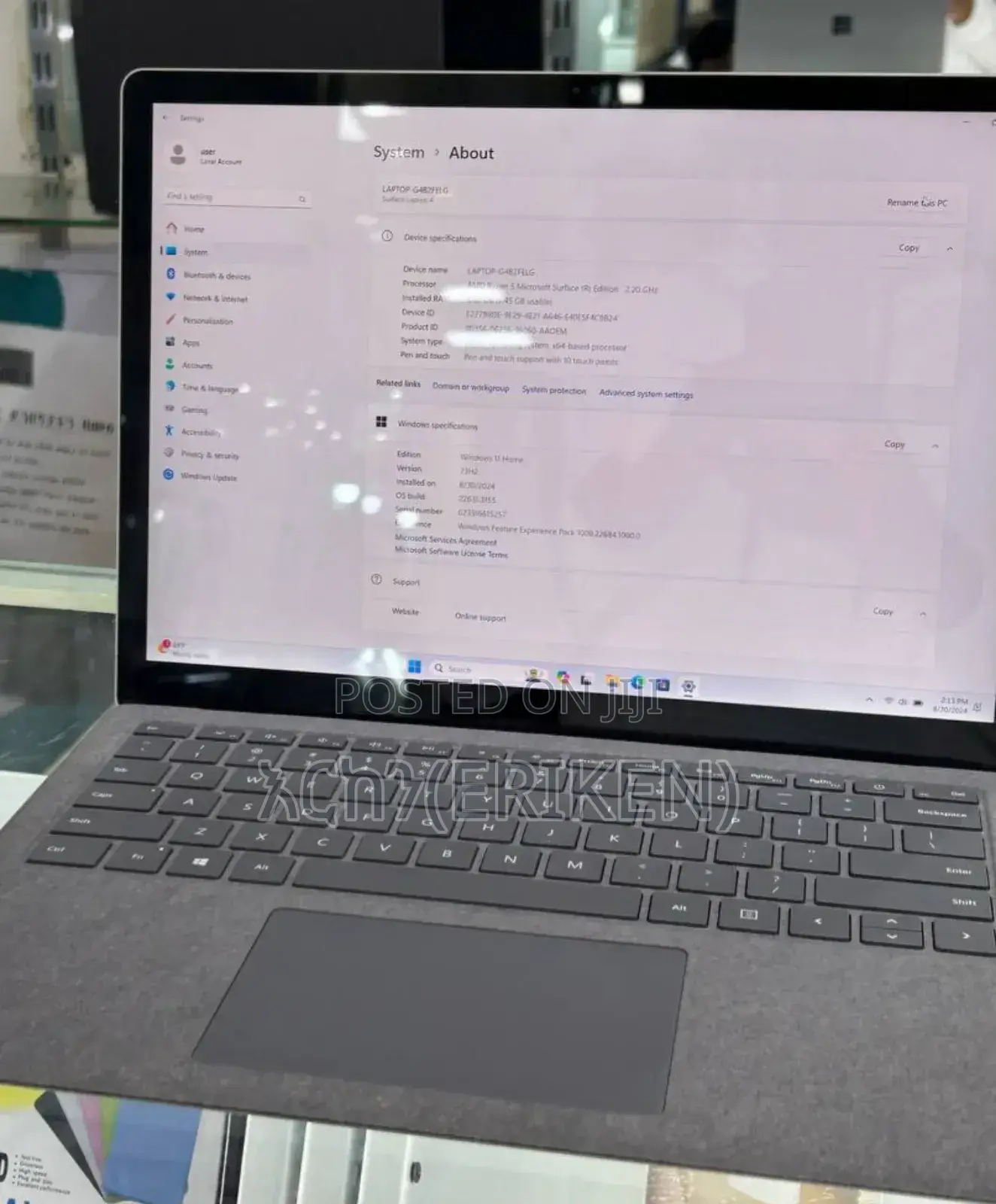 New Laptop Microsoft Surface Laptop 2 8GB AMD Ryzen 5 SSD 128GB