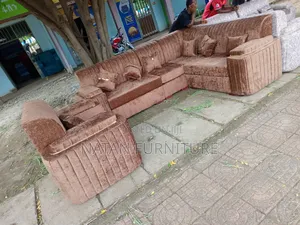ሶፋ(Sofa Full Set)Made of ማለዳ HD#1 Sponge Qlty Wood Materal