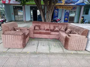 Photo - ሶፋ(Sofa Full Set)Made of ማለዳ HD#1 Sponge Qlty Wood Materal