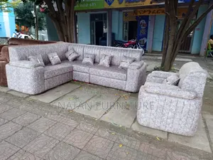 ሶፋ(Sofa Full Set)Made of ማለዳ HD#1 Sponge Qlty Wood Materal