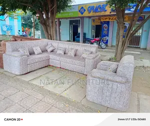 ሶፋ(Sofa Full Set)Made of ማለዳ HD#1 Sponge Qlty Wood Materal