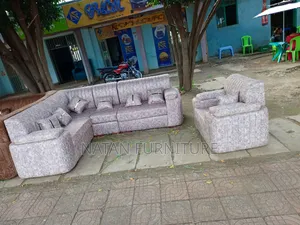 ሶፋ(Sofa Full Set)Made of ማለዳ HD#1 Sponge Qlty Wood Materal