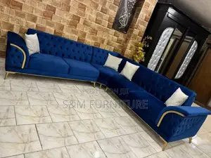 Photo - Quality L Shape Sofa Set With Aluminium Sofa Legs