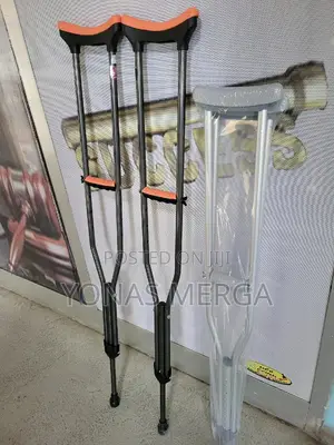 Auxillary Crutch Pair Height Adjustable Men/Women/Old People