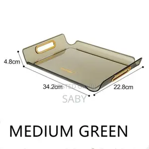 Serving Tray With Golden Handle