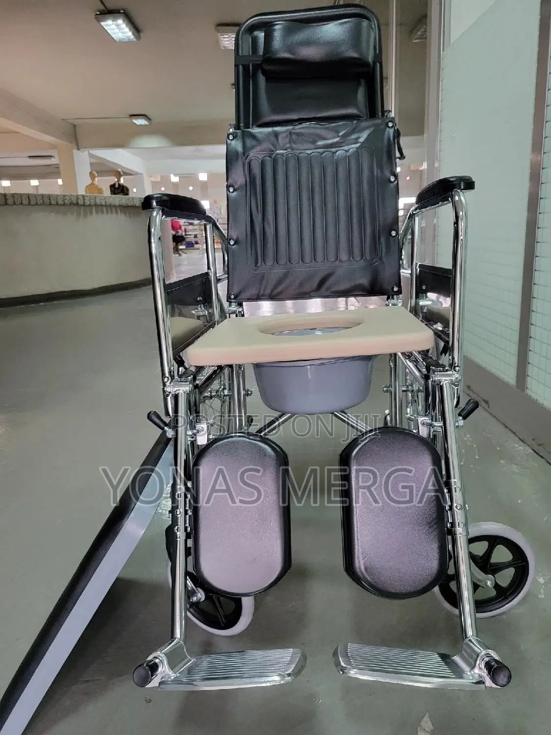 Premium Recliner Wheelchair With Soft Commode U-Cut Seat.