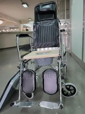 Photo - Folding Wheelchair Shower Chair Highback Portable/Load 270lb