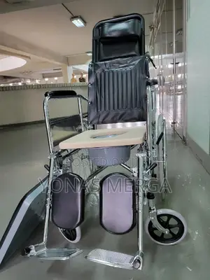 Photo - Toilet Wheelchair /Strong and Stable /Semi-Reclining Design