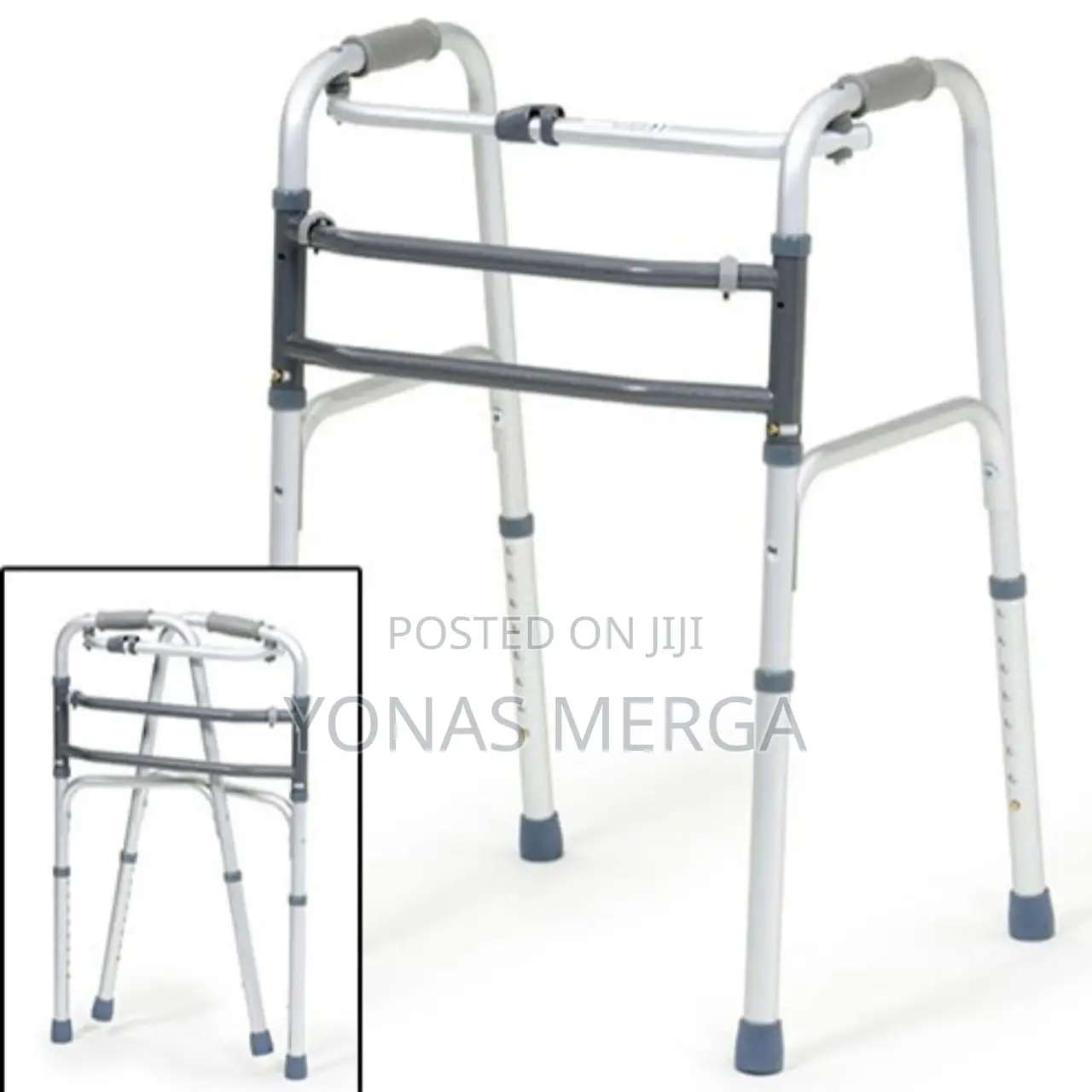 Walker +Folding 1 Button Walking Frame