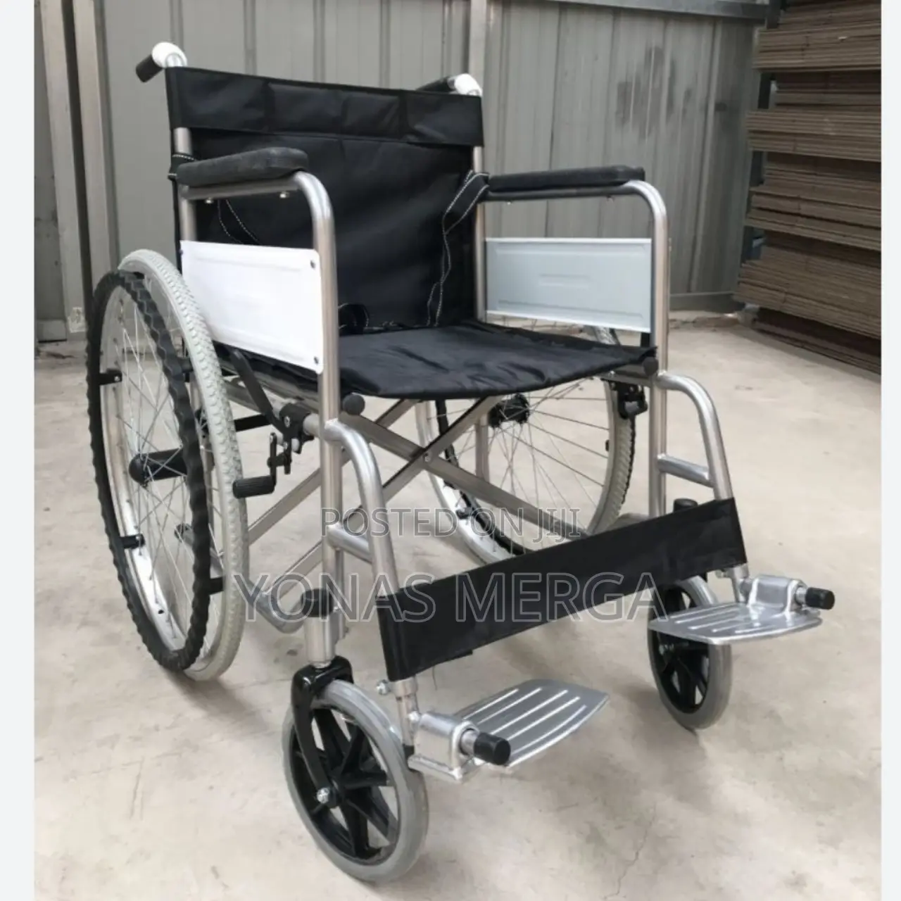 Foldable Wheelchair, 24" Large All Terrain Wheel, Folding