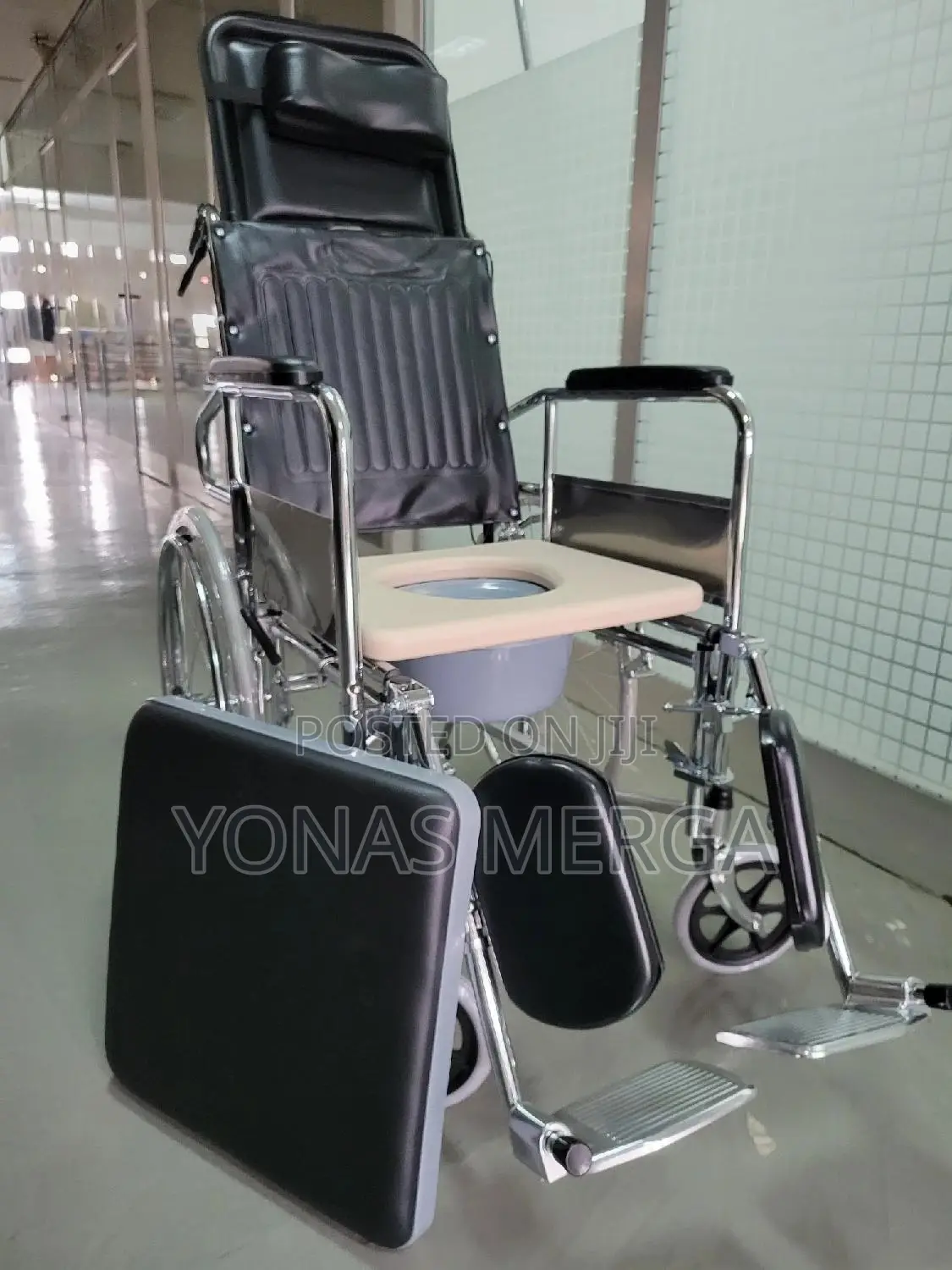 Toilet Wheelchair Can Sit Recning, 180 ° Full Recning Design