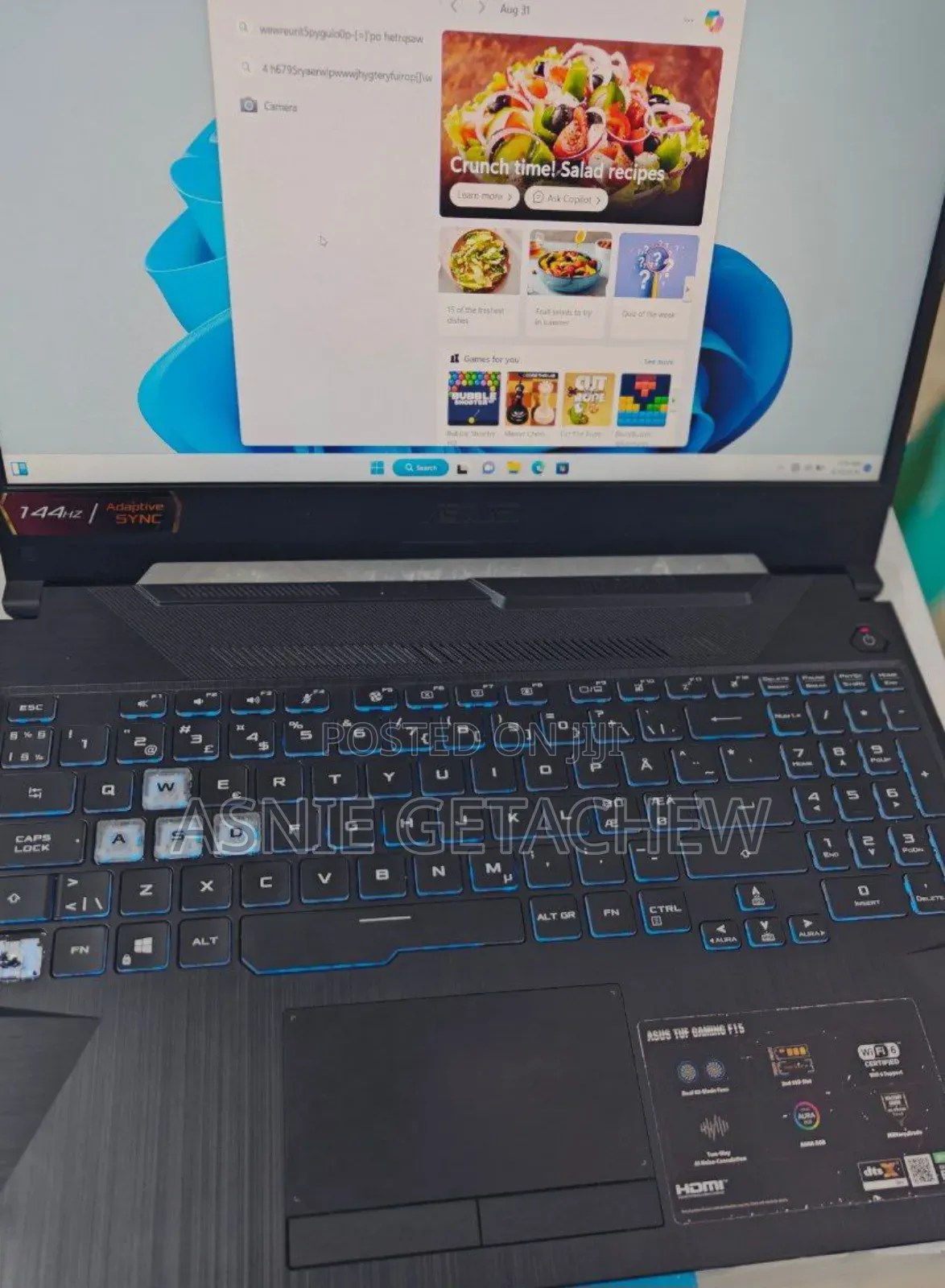 New Laptop Asus TUF Gaming A15 8GB Intel Core I5 SSD 512GB