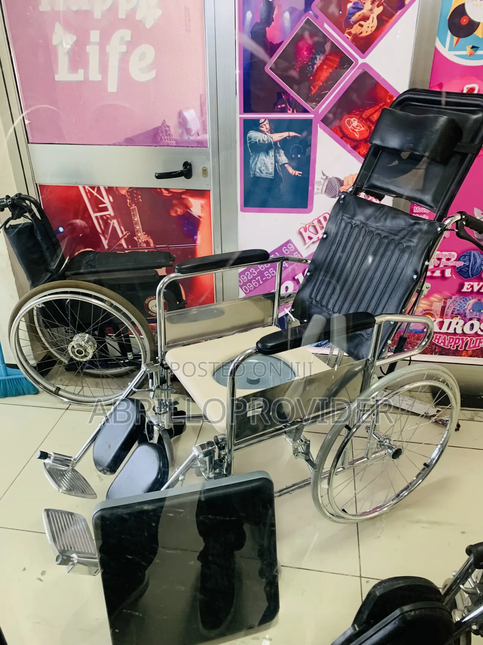 Reclining Manual Wheelchair, Toilet Folding Reclining W