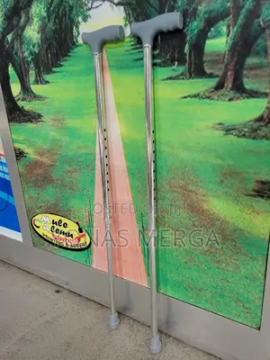 Quadripod Walking Stick/Aluminium Neck Shape Knob Handle