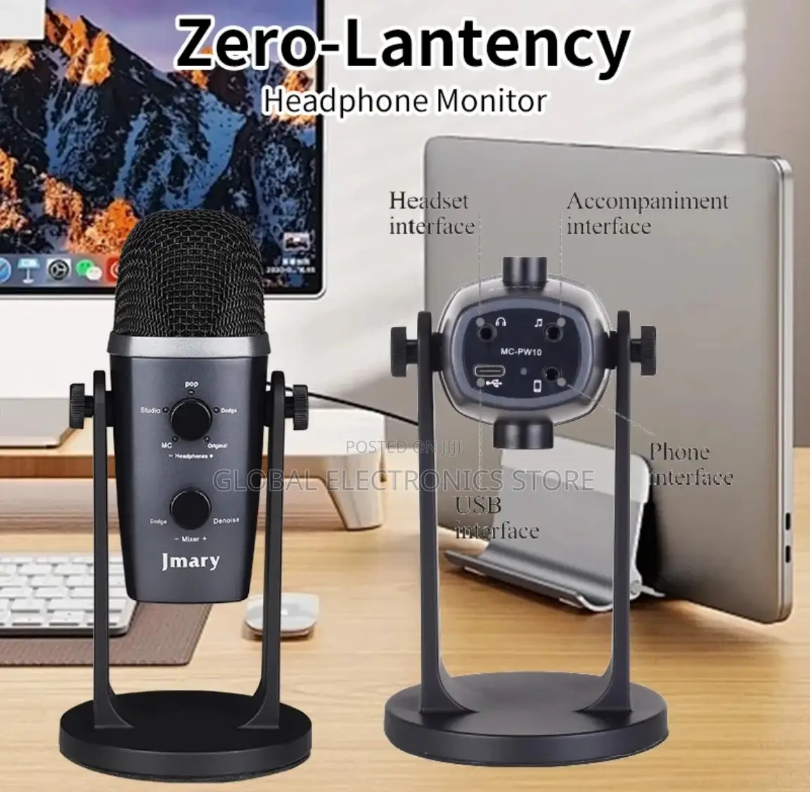 Jmary Mc-Pw10 Condenser Streaming Usb Microphone