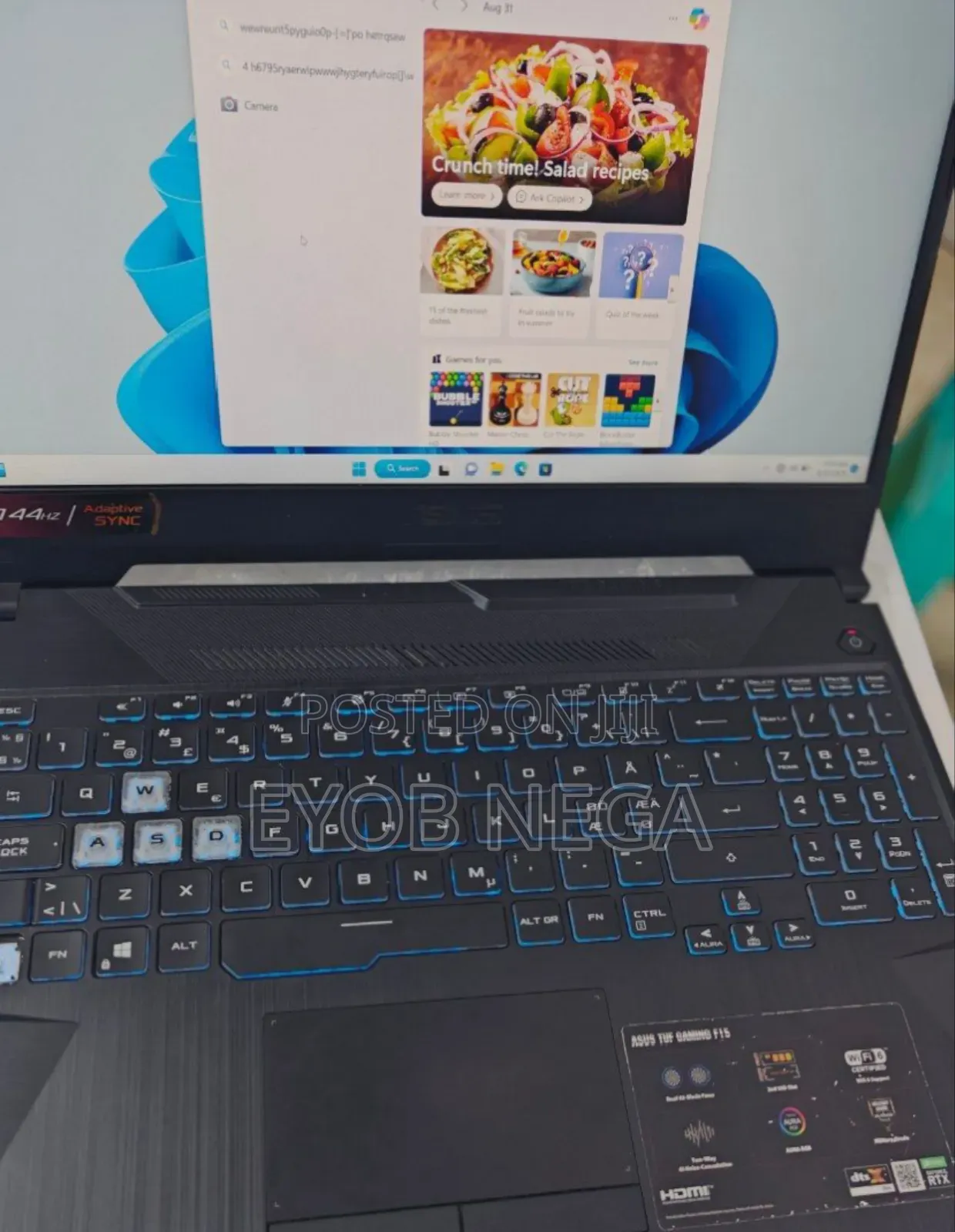 New Laptop Asus TUF Gaming A15 16GB Intel Core I5 SSD 512GB