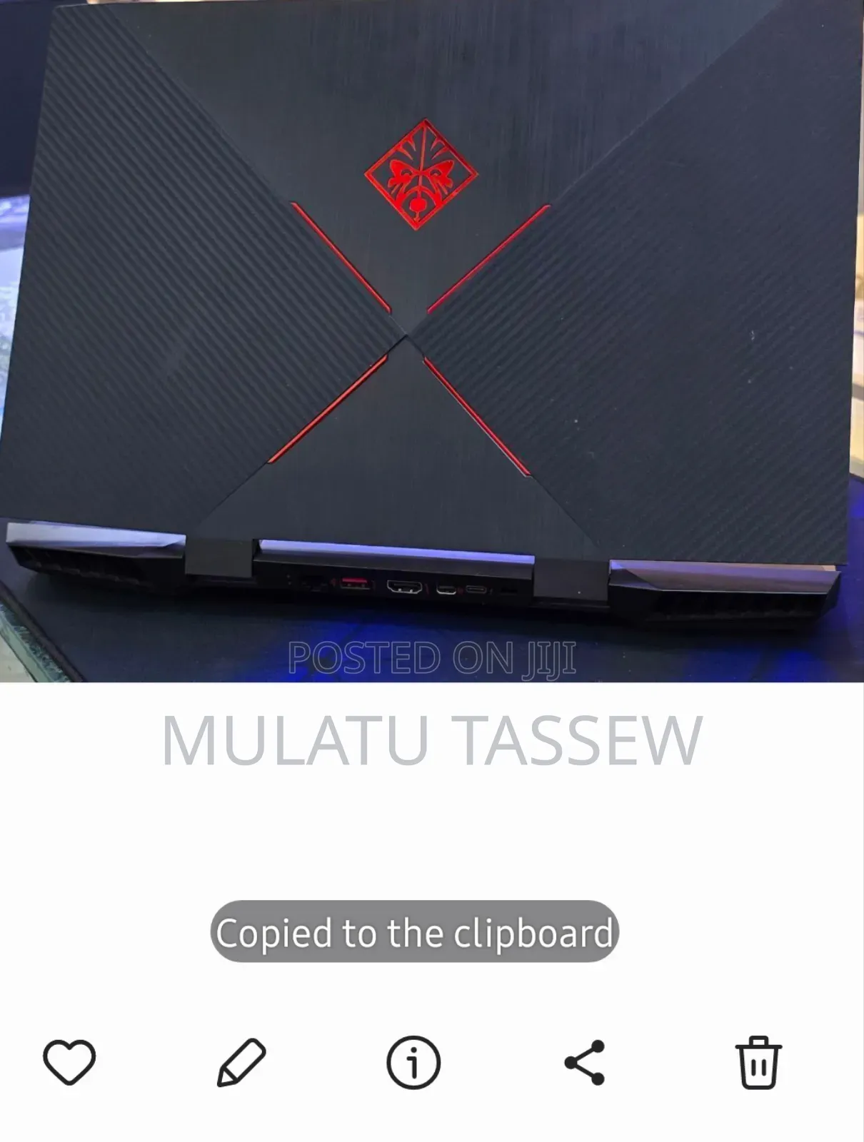 New Laptop HP Omen X 16GB Intel Core I7 SSD 512GB