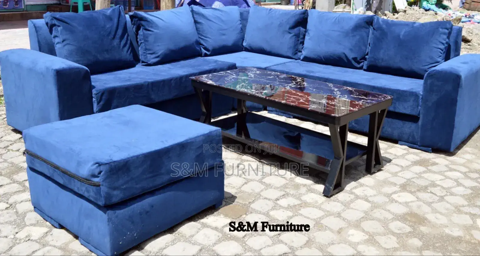 Simple L Shape Sofa Set