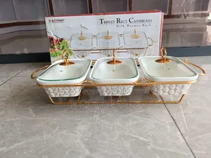 Photo - 3 Sets Ceramic Chafing