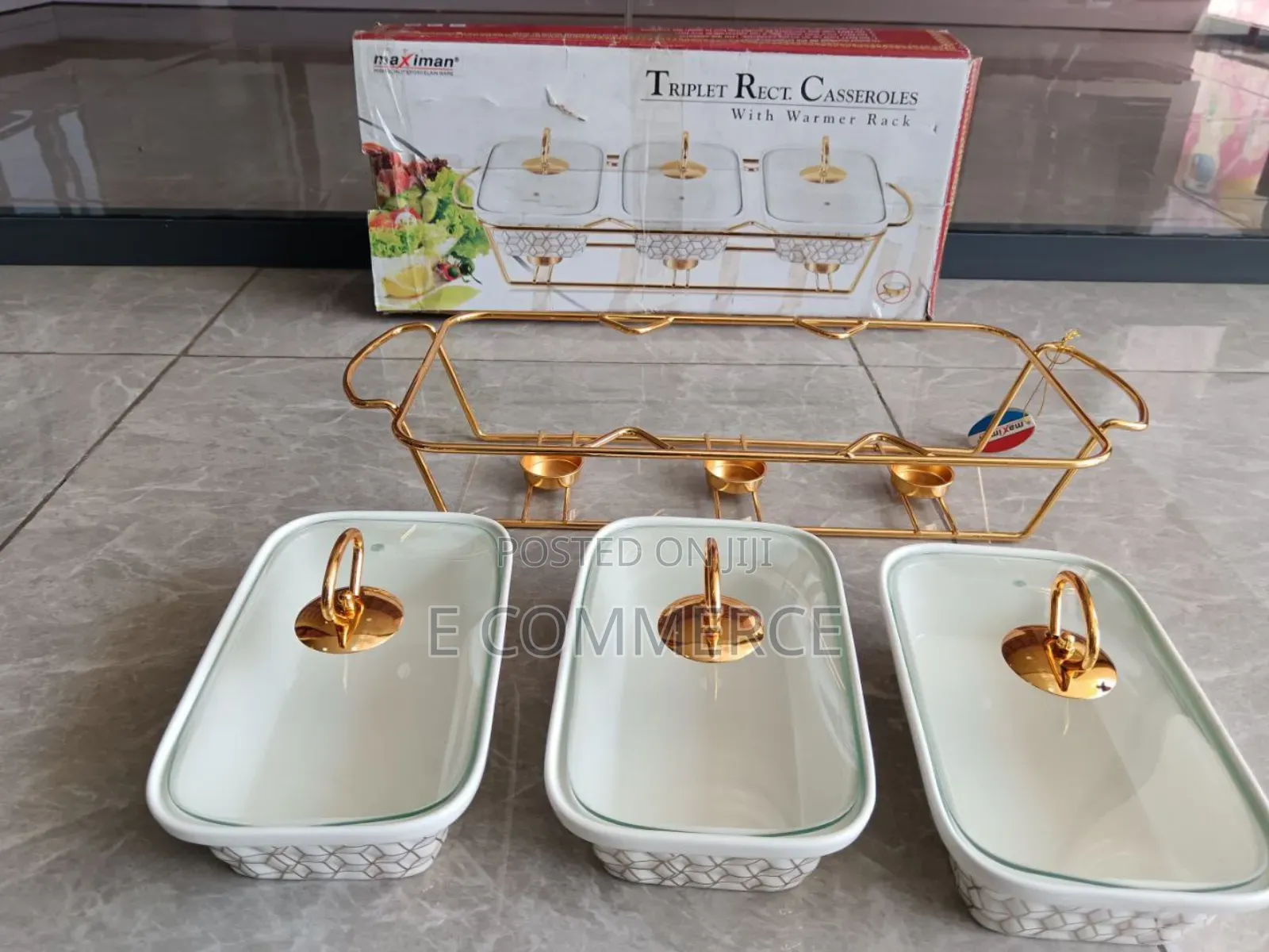 3 Sets Ceramic Chafing