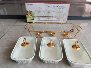 3 Sets Ceramic Chafing