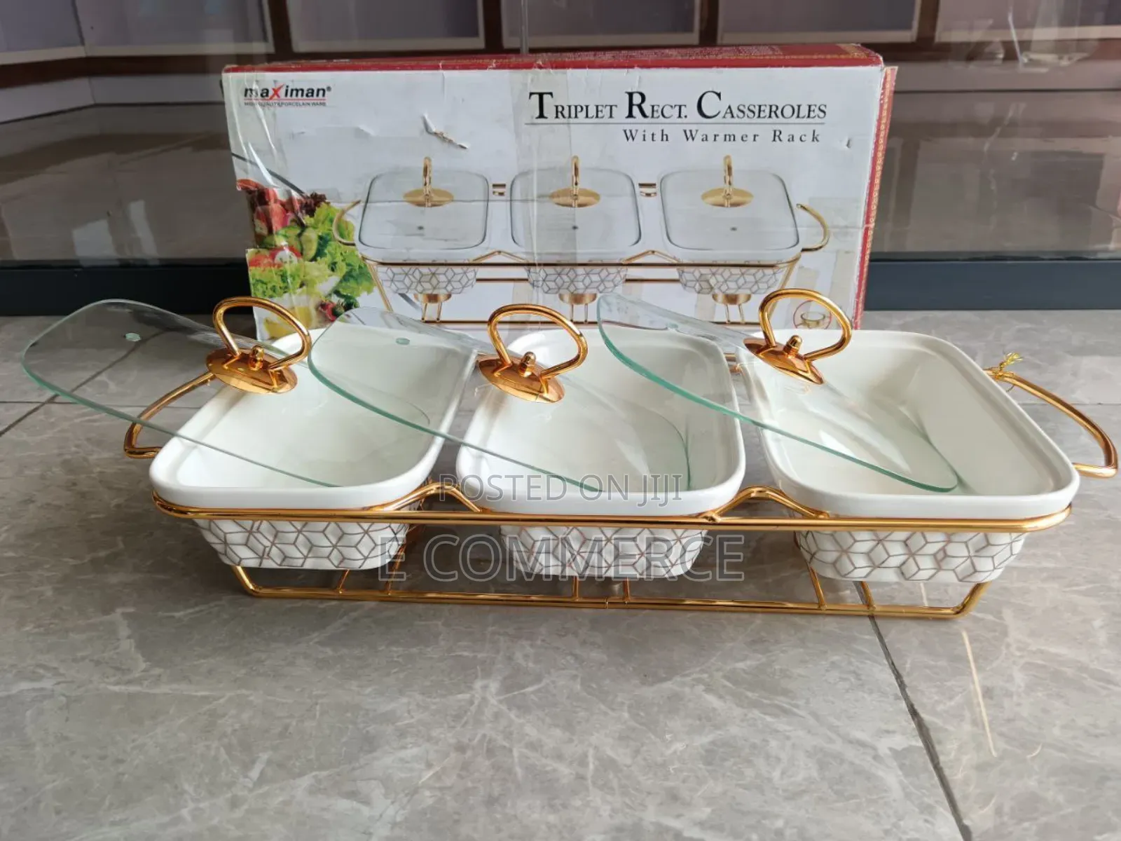 3 Sets Ceramic Chafing