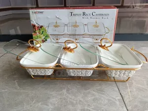 3 Sets Ceramic Chafing