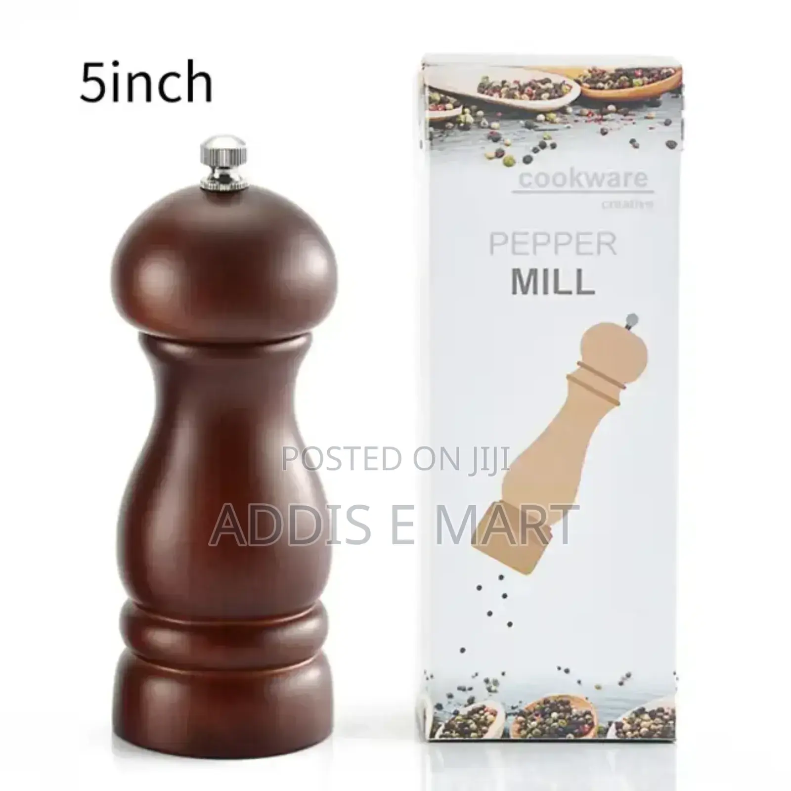 S%Wooden Peper Grinder Spice Container