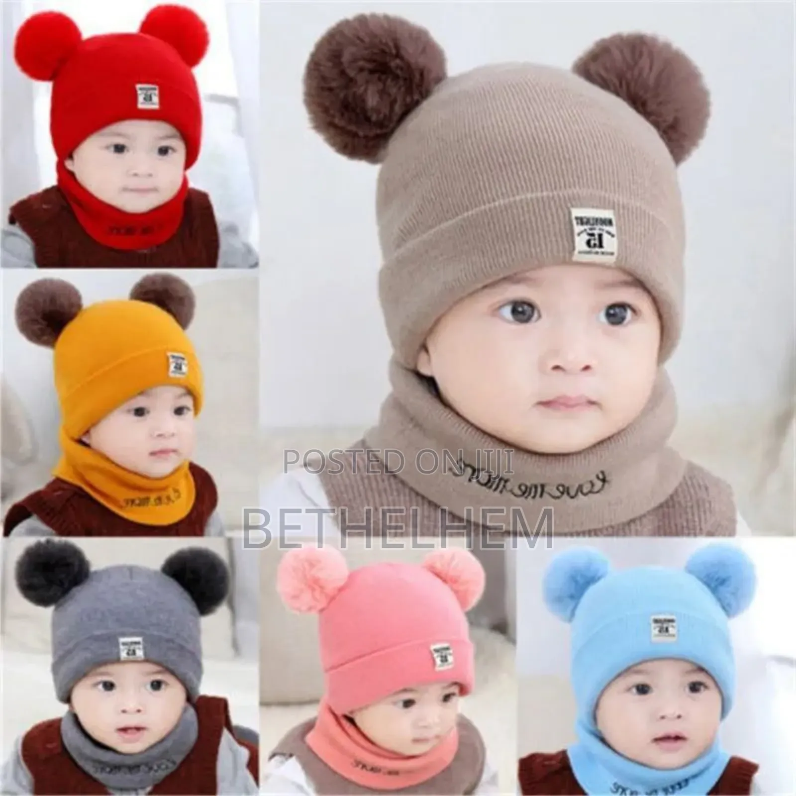  የልጆች ኮፍያ በስካርቭ
 ለስላሳ እና ምቹ
 ለጧት ብርድ ፣ ቅዝቃዜ ፍቱን