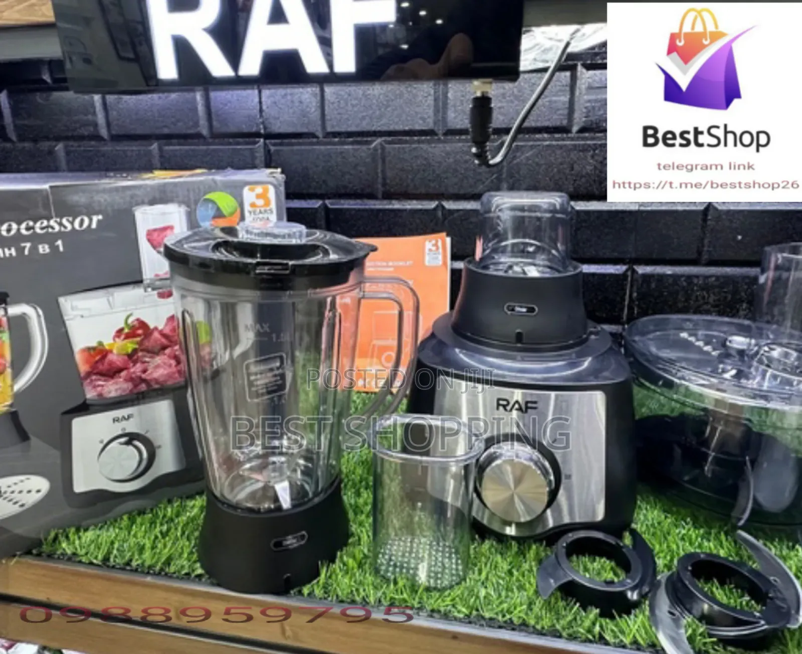 Raf 7 in 1 Food Processor የምግብ ማቀነባበሪያ