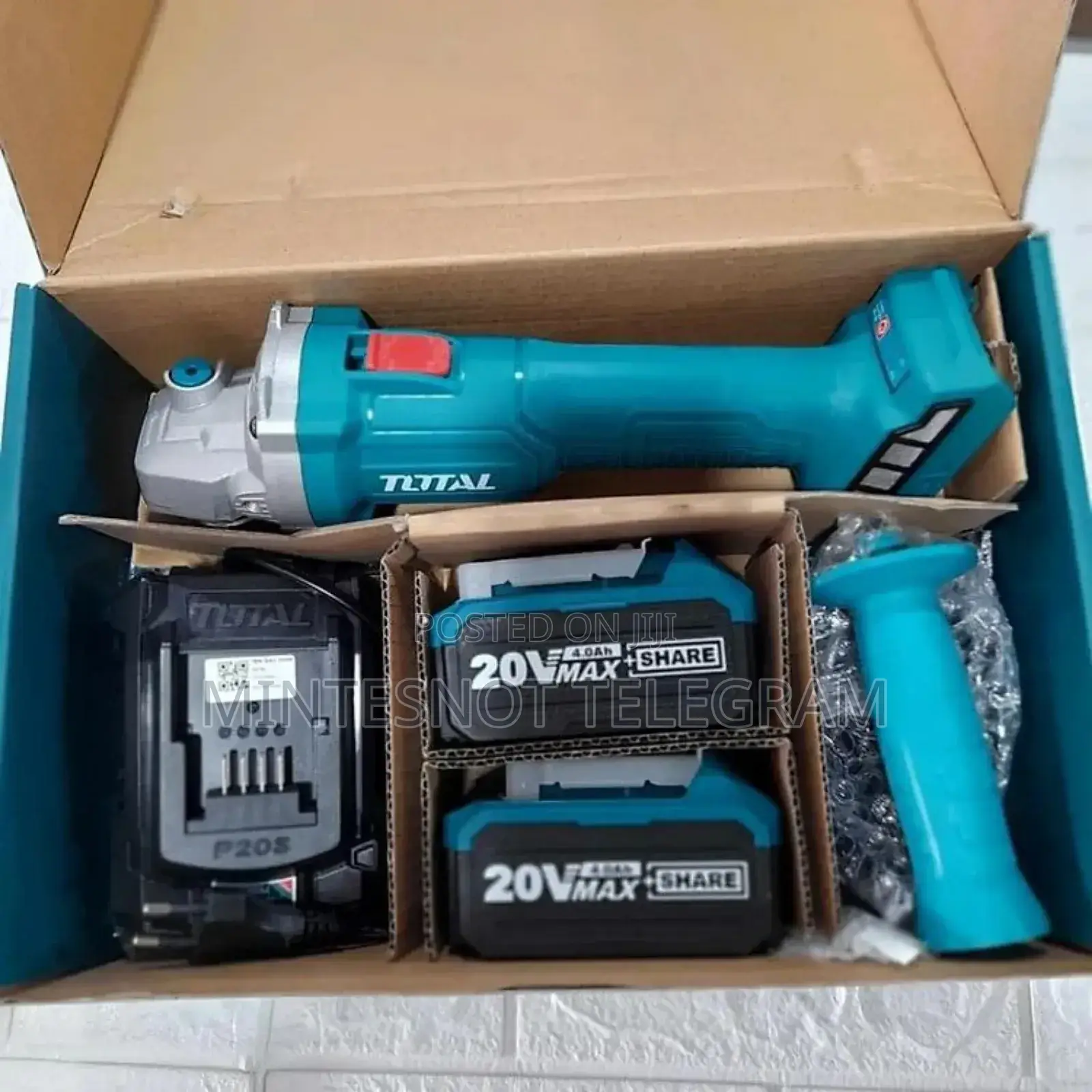 Total Rechargeable Grinder 4 Ampere 2 Batteries