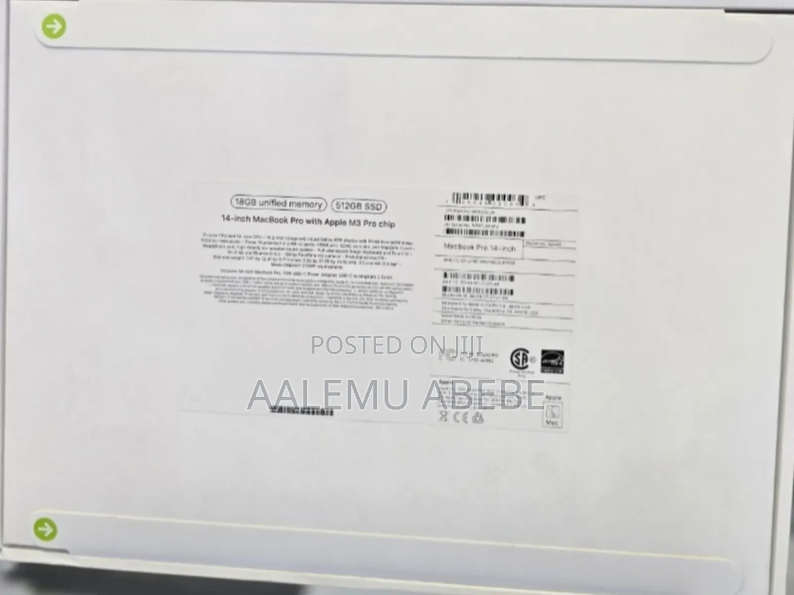 New Apple MacBook Pro 2023 M3 Pro 14-Inch 18GB Apple M3 SSD 512GB