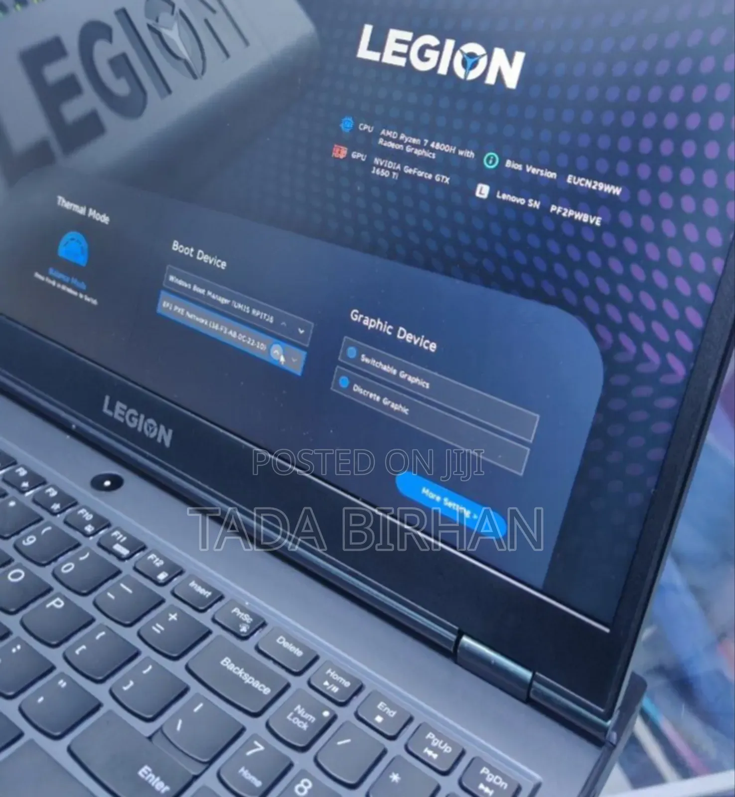 New Laptop Lenovo Legion 5 16GB AMD Ryzen 7 SSD 512GB