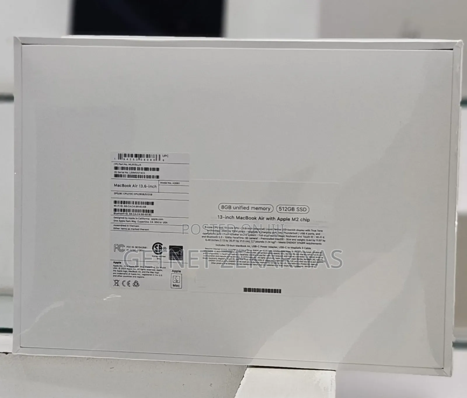 New Laptop Apple MacBook Air 2022 M2 8GB Apple M2 SSD 512GB