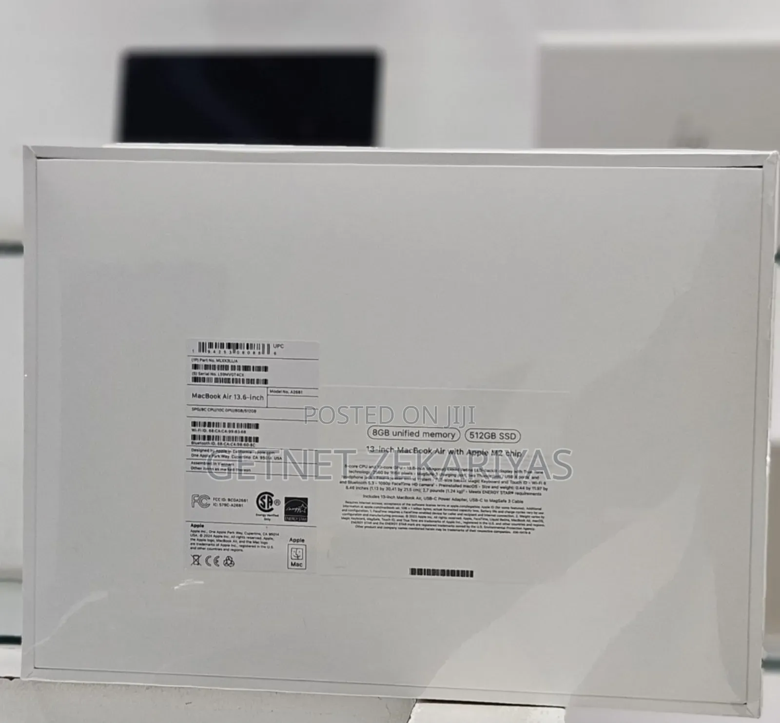 New Laptop Apple MacBook Air 2022 M2 8GB Apple M2 SSD 512GB