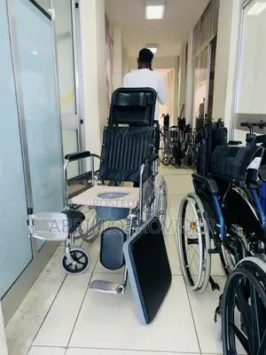 Shower Toilet and Commode Wheelchair; Full Option Wheelchair