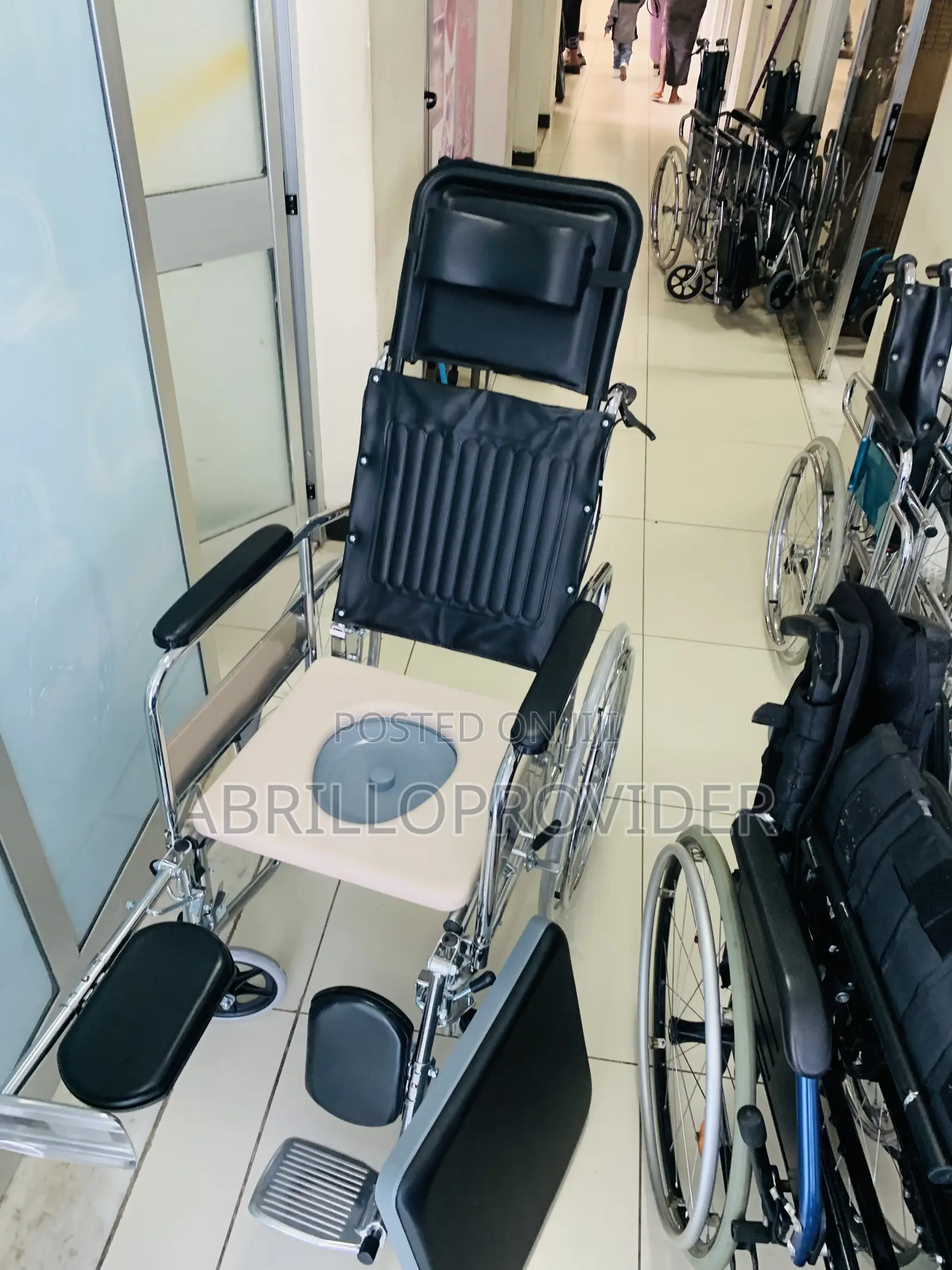 Aluminum Alloy + Waterproof PU Leather, Strong Wheelchair