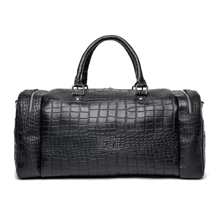 Crocodile Embosed Leather Bag