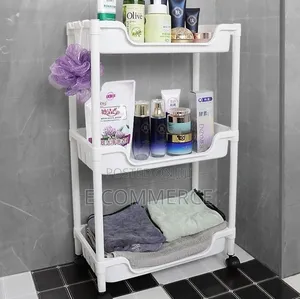 Photo - 4 Tier Rolling Utility Cart Storage Shelf