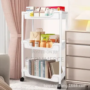 4 Tier Rolling Utility Cart Storage Shelf